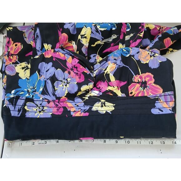 Candies Black Floral Print Sweetheart Babydoll Mini Dress Womens 9 Y2K HOCO - Picture 9 of 11